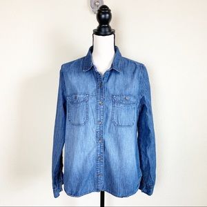 GAP long sleeve chambray shirt